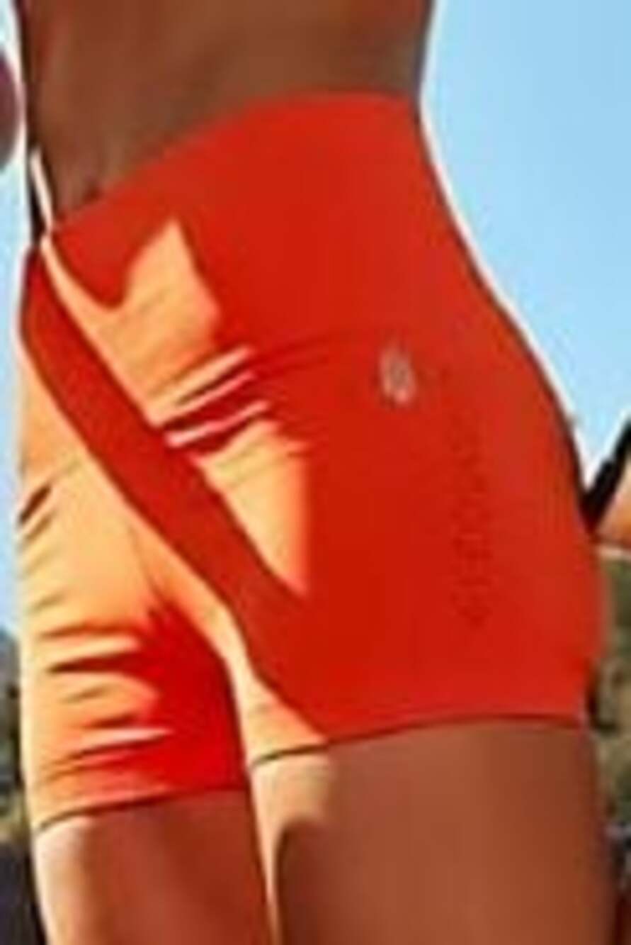 FP Movement Good Karma Running Shorts Neon Coral Sz Large Athletic